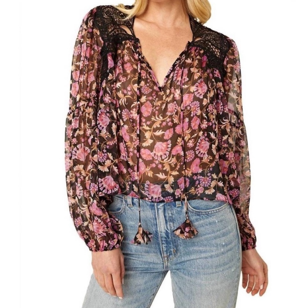 MISA LOS ANGELES Rosie Rosetta Fleur Blouse Top Size Small NWT